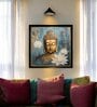 Art Street Framed Wall Art Print Lord Gautam Buddha Religious Poster (Blue, 22x22 Inch)