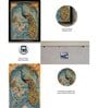 Art Street Framed Wall Art Print Traditional Mughal Art Peacock Poster (Blue, 18x22 Inch)