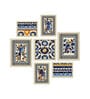 Art Street Indian Art Print Blue Birds with Flower Ritual theme Wall Hanging for Home Decor