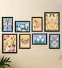 Art Street Indian Art Print Butterfly with Flower Wall Hanging For Home Decor