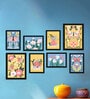 Art Street Indian Art Print Butterfly with Flower Wall Hanging For Home Decor