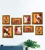 Art Street Indian Art Print Man and Woman with Elephant Floral Wall Hanging For Home Decor