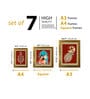 Art Street Indian Art Print Meera Holding Sitar with Peacock Wall Hanging for Home Decor