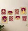 Art Street Indian Art Print Mughal Emperor Shahjahan with Queen Wall Hanging For Home Decor