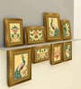 Art Street Indian Art Print Peacock with Flower Wall Hanging for Home Decor