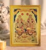 Art Street Lord Ganesh & Laxmi Ji Photo Frame for Wall and Pooja, Poster for Pooja, Religious Framed Painting,Gold Plated God Photo Frames, Wall Decor Photo Frame (Size: 9.8x13.3 Inch, Gold)