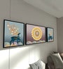 Art Street Magnificent Reindeer 3 Canvas Set Painting for Home D cor'