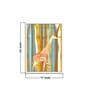 Art Street Marigold Yellow Deer Theme Framed Canvas For Home Decoration