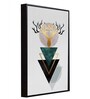 Deer Gold Canvas Framed Wildlife Art Print Set of 2