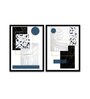 Musical Species Black Canvas Framed Wildlife Art Print Set of 2