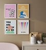 Art Street Motivational Poster We Grow Together, Be Kind Art Prints For Wall D cor Art Posters For Home Decoration (Set Of 4, 13x17 Inch)