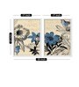 Art Street Set of 2 Canvas Painting Blue & Grey Floral Theme Canvas Framed Art Print