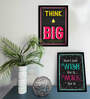 Art Street Set of 2 Motivational Art Prints Think Big Wall Art for Room D cor
