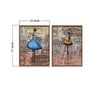 Art Street Set of 2 Rustic Dancing Figure Framed Canvas Print For Home D cor