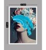 Art Street Set of 2 Wall Art Lady Modern Art Canvas Painting with Wooden Frame