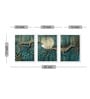 Art Street Set of 3 Blue Abstract Theme Framed Canvas Art Print