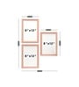 Art Street Set of 3 Peach & Yellow Floral Pink Framed Art Prints for Wall D cor