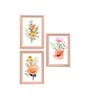 Art Street Set of 3 Peach & Yellow Floral Pink Framed Art Prints for Wall D cor