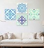 Art Street Stretched Canvas Bright Fractal Flora Moroccan Pattern Art Painting for Decor