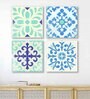 Art Street Stretched Canvas Bright Fractal Flora Moroccan Pattern Art Painting for Decor