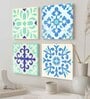 Art Street Stretched Canvas Bright Fractal Flora Moroccan Pattern Art Painting for Decor