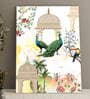 Art Street Stretched Canvas Painting of the Mughal Garden with Peacock for Home Decoration
