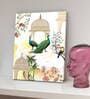 Art Street Stretched Canvas Painting of the Mughal Garden with Peacock for Home Decoration