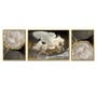 Art Street White Flying Horse Black Gold 3 Canvas Set Painting for Home D cor