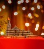 Artarium Ram Mandir Ayodhya in 9 Inch Brown Resin  Religious Symbols