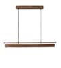 ArtDeco 36 Brown Solid Wood Linear LED Hanging Light