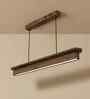 ArtDeco 36 Brown Solid Wood Linear LED Hanging Light