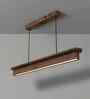 ArtDeco 48 Brown Solid Wood Linear LED Hanging Light