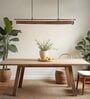 ArtDeco 48 Brown Solid Wood Linear LED Hanging Light