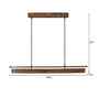 ArtDeco 48 Brown Solid Wood Linear LED Hanging Light