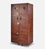 Artemis Leather Bar Cabinet In Tan Finish