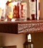 Artemis Leather Bar Cabinet In Tan Finish