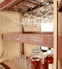Artemis Leather Bar Cabinet In Tan Finish