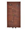 Artemis Leather Bar Cabinet In Tan Finish