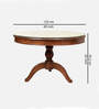 Artemis Solid Wood 4 Seater Dining Set in Walnut Colour with 4 Chairs