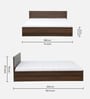 Arthur King Size Bed in Walnut Finish with Box Storage