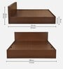 Arthur Plus King Sized Bed With Storage In Dark Legno Oak Finish