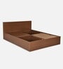 Arthur Plus Queen Sized Bed With Storage In Dark Legno Oak Finish
