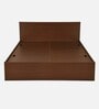 Arthur Plus Queen Sized Bed With Storage In Dark Legno Oak Finish