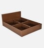 Arthur Plus Queen Sized Bed With Storage In Dark Legno Oak Finish