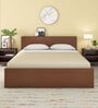 Arthur Plus Queen Sized Bed With Storage In Dark Legno Oak Finish