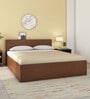 Arthur Plus Queen Sized Bed With Storage In Dark Legno Oak Finish
