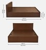 Arthur Plus Queen Sized Bed With Storage In Dark Legno Oak Finish