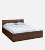 Arthur Queen Size Bed in Walnut Finish with Box Storage