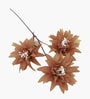 Set Of 2 Brown Plastic 2 Sticks Dahlia Artificial Flowers