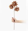 Set Of 2 Brown Plastic 2 Sticks Dahlia Artificial Flowers